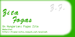 zita fogas business card